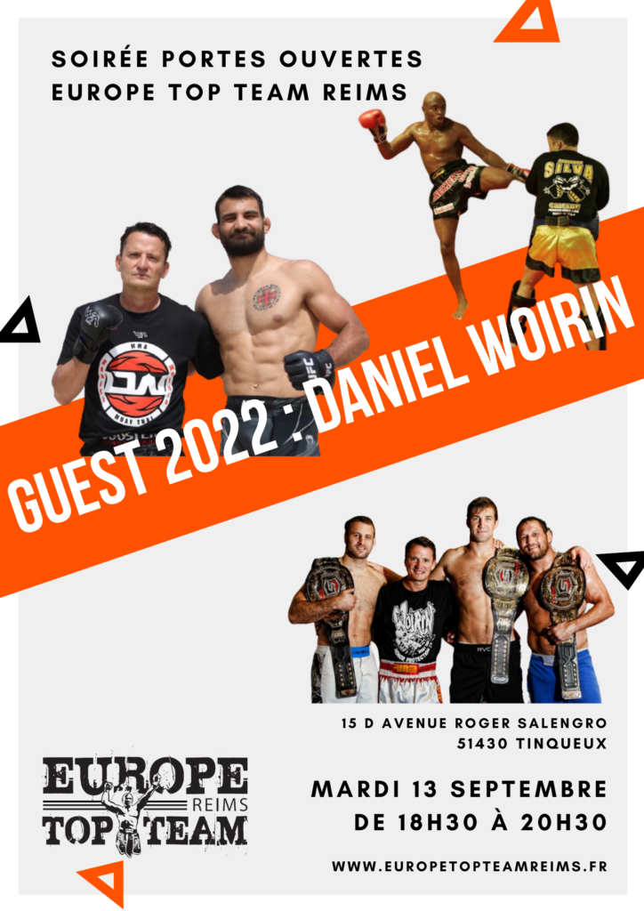 Stage avec DANIEL WOIRIN coach UFC - Benoit SAINT DENIS - à Reims - club ETT Reims - 2022 - 2023